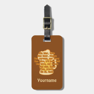 Etiqueta de bagagem personalizada da cerveja