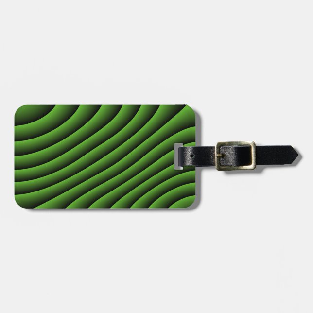 Etiqueta de Bagagem Personalizada das Linhas Verde (Frente Horizontal)