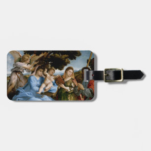 Etiqueta de bagagem personalizada de arte religios