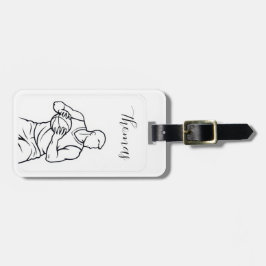 Etiqueta de Bagagem Personalizada de Basquete