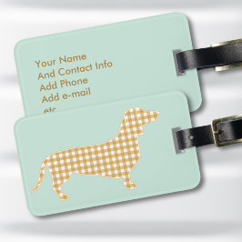 Etiqueta de Bagagem Personalizada de Dachshund - X