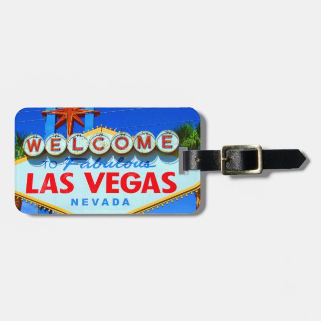 Etiqueta de Bagagem Personalizada de Las Vegas (Frente Horizontal)