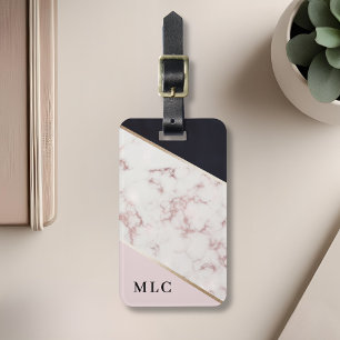Etiqueta de Bagagem Personalizada de Monograma Dou