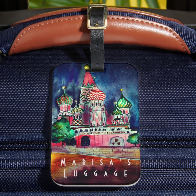 Etiqueta de Bagagem Personalizada de Moscou (Frente Insitu 2)