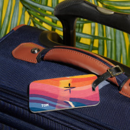 Etiqueta de Bagagem Personalizada de Paddle Board