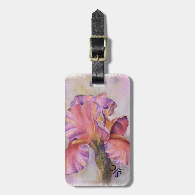 ETIQUETA DE BAGAGEM PERSONALIZADA DE PINK IRIS (Frente Vertical)