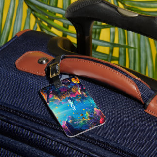 Etiqueta de Bagagem Personalizada de Recife de Cor