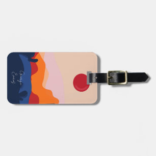 Etiqueta de bagagem personalizada do design de sun