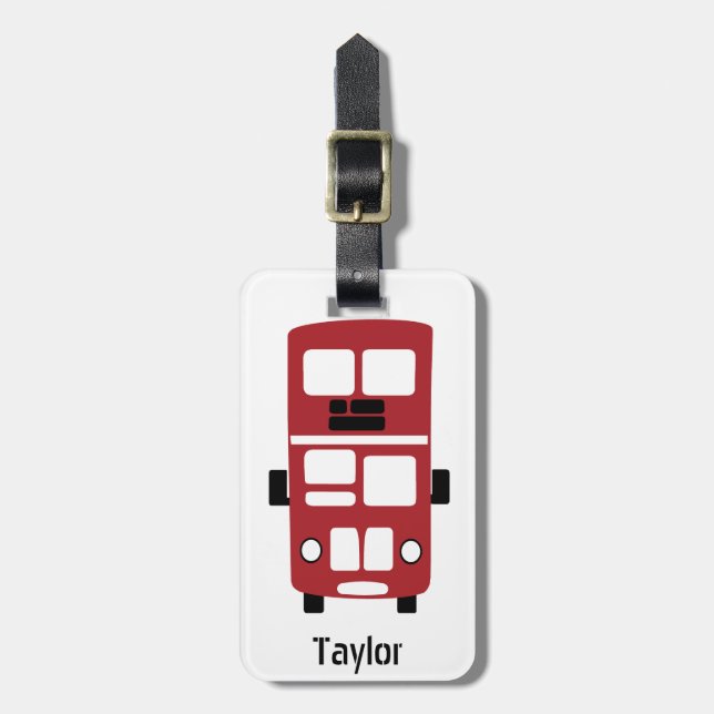 Etiqueta de bagagem personalizada do ônibus de doi (Frente Vertical)
