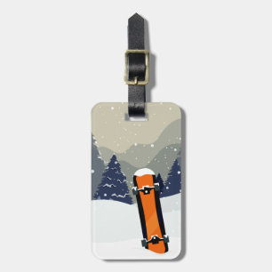 Etiqueta de bagagem personalizada do Winter Snowbo