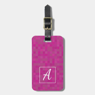 Etiqueta de bagagem personalizada em fuchsia cor-d