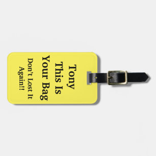 Etiqueta de Bagagem Personalizada Engraçada