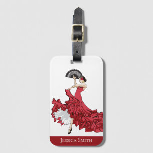 Etiqueta de Bagagem Personalizada Flamenco