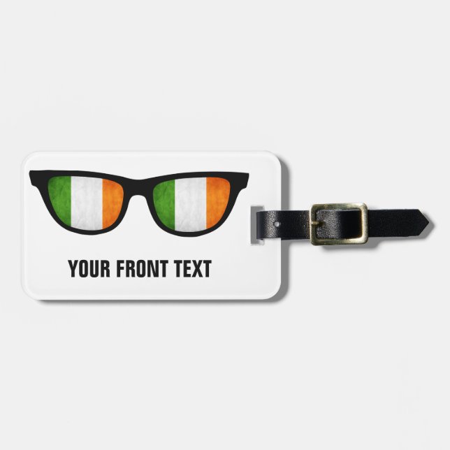 Etiqueta de bagagem personalizada Irish Shades (Frente Horizontal)