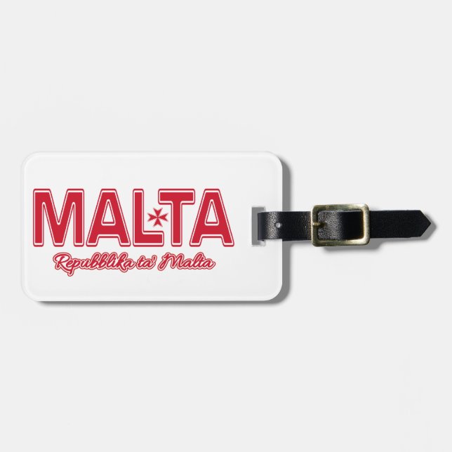 Etiqueta de bagagem personalizada MALTA (Frente Horizontal)