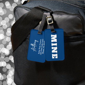Etiqueta de Bagagem Personalizada MINE Branca Mari