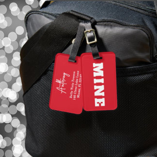 Etiqueta de Bagagem Personalizada MINE Vermelha Br