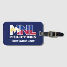 Etiqueta de bagagem personalizada "MNL PHI" para D