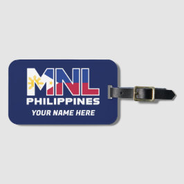 Etiqueta de bagagem personalizada "MNL PHI" para D