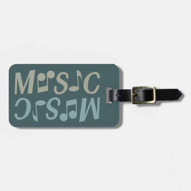 Etiqueta de bagagem personalizada MUSIC (Frente Horizontal)