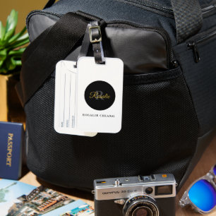 Etiqueta de Bagagem Personalizada - Nome, Título e