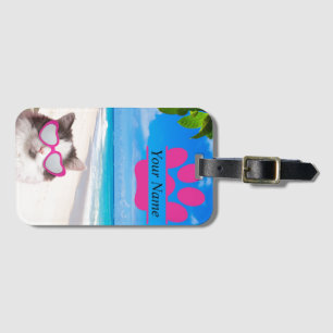 Etiqueta de bagagem personalizada para gatos de pr
