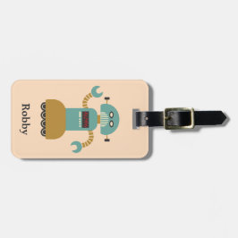 Etiqueta de Bagagem Personalizada Robô-Cilindro Re