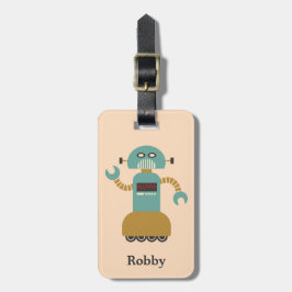 Etiqueta de Bagagem Personalizada Robô-Cilindro Re