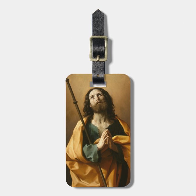 Etiqueta de bagagem personalizada "Santo James" (Frente Vertical)