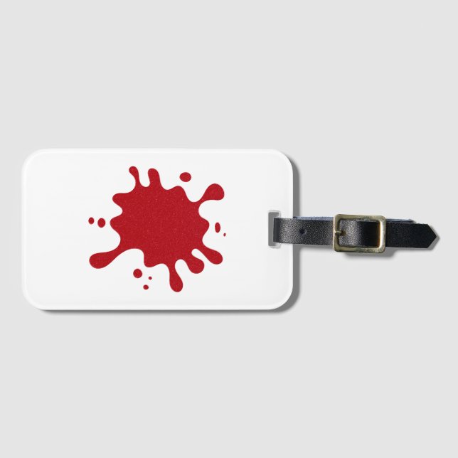 Etiqueta de Bagagem Personalizada Tomate Vermelho  (Frente Horizontal)