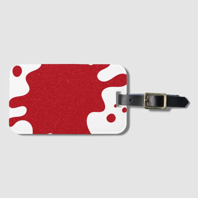 Etiqueta de Bagagem Personalizada Tomate Vermelho  (Frente Horizontal)