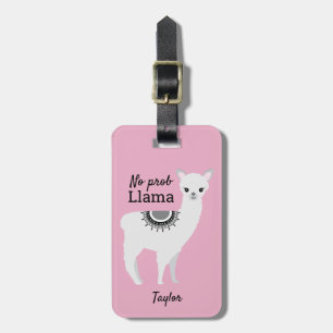 Etiqueta De Bagagem Personalizado de ilustração de Llama sem perfil 