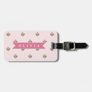 Etiqueta De Bagagem Personalizado Delicado Botânico Floral Romântico