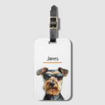 Personalizado do legal Airedale Terrier "James"