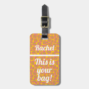 Etiqueta De Bagagem Personalizado Esta é a sua bolsa Engraçado Leopa