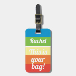 Etiqueta De Bagagem Personalizado Esta é a sua bolsa Funny Rainbow LBG