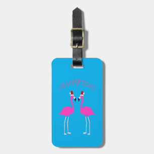 Etiqueta De Bagagem Personalizado Flamingos Flamingo Belles de Natal