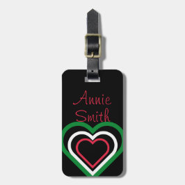 Etiqueta De Bagagem Personalizado inspirado na bandeira italiana/itali