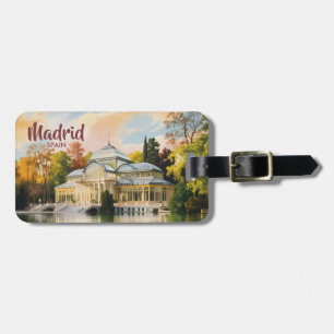 Etiqueta De Bagagem Personalizado Madrid Espanha Palacio de Cristal Aq
