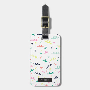 Etiqueta De Bagagem Personalizado Memphis Confetti