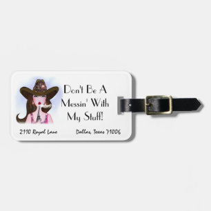 Etiqueta De Bagagem Personalizado "Não seja uma bagunça com minhas coi