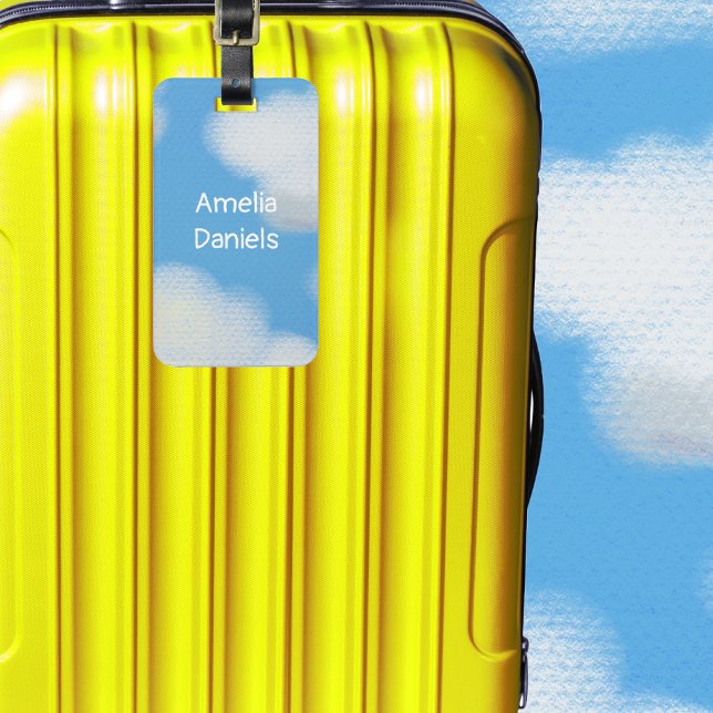 Etiqueta De Bagagem Personalizado Nas Nuvens (Criador carregado)