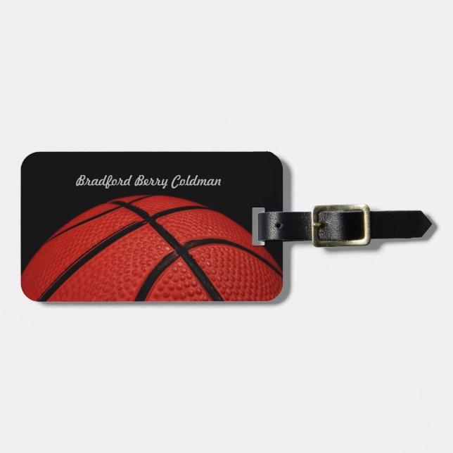 Etiqueta De Bagagem Personalizado para Fechamento de Basquete (Frente Horizontal)