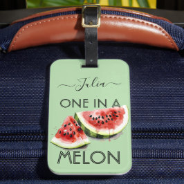 Etiqueta De Bagagem Personalizado UM EM UM MELÃO Viagem de Verão Nome