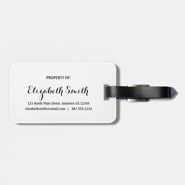 Etiqueta De Bagagem Personalizar (Traseira Horizontal)