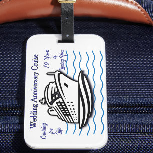 Etiqueta De Bagagem PERSONALIZAR Cruise do Aniversário do Casamento