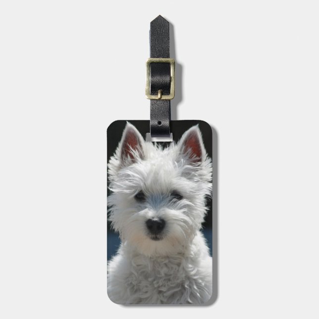 Etiqueta De Bagagem Personalizar Modelo de Foto Personalizado Único (Frente Vertical)