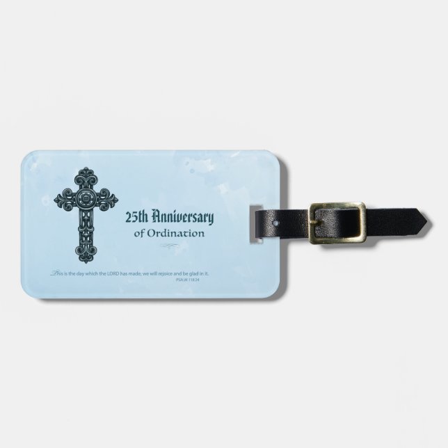 Etiqueta De Bagagem Personalizar nome e ano de aniversário, Padre (Frente Horizontal)