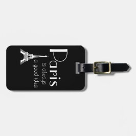 Etiqueta De Bagagem Personalizar nome Paris é sempre uma boa ideia