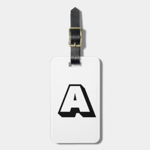 Etiqueta De Bagagem Personalizar, personalizar o monograma inicial do 